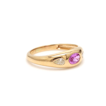 Pink Sapphire Oval Mini Chunky Ring
