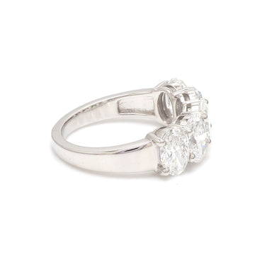 Lab Grown Diamond Oval Cut Half Ring