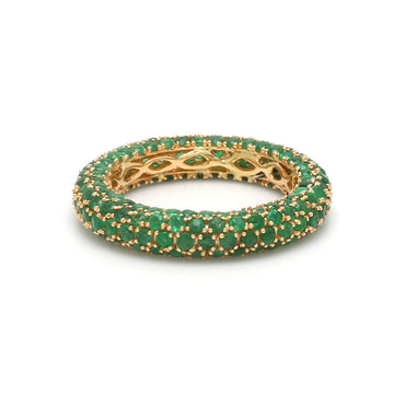 Emerald Pave Eternity Ring