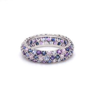 Blue Pink Purple Gemstone Ring