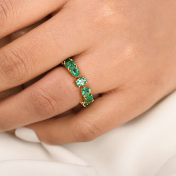 Emerald Mix Shape Ring