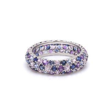 Blue Pink Purple Gemstone Ring