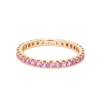 Pink Sapphire Round Eternity Ring